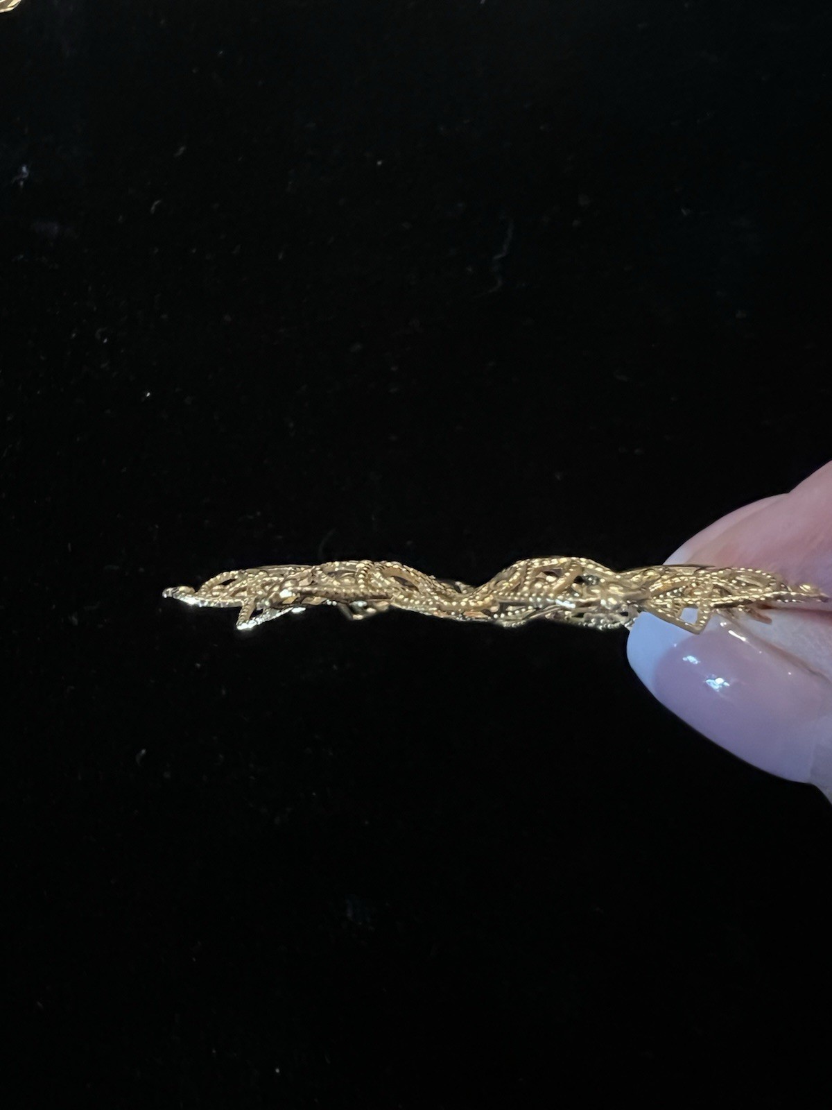Vintage Brass Filligree Stamping 22K Gold Plated from Famous Maker